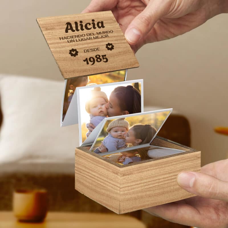 Caja de Fotos Acordeón con Fecha personalizada