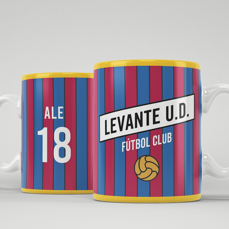 Taza Equipo Fútbol Levante con Nombre personalizada