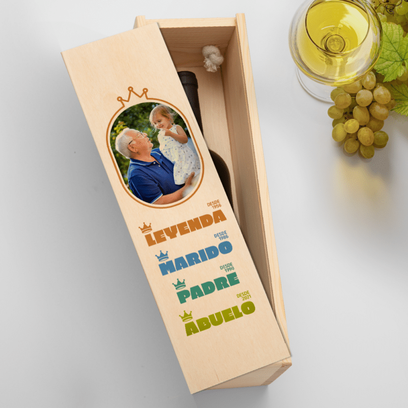 Caja de Vino Leyenda personalizada