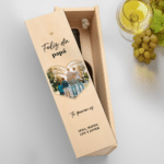 Miniatura de Caja de Vino con Corazón personalizada