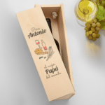 Miniatura de Caja de Vino Pan y Queso personalizada