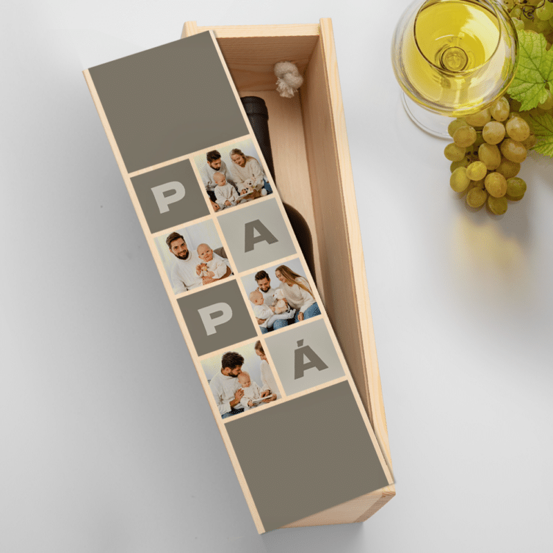 Caja de Vino Bloques personalizada