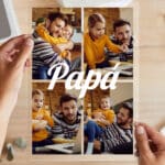 Miniatura de Placa Papá con 4 Fotos personalizada