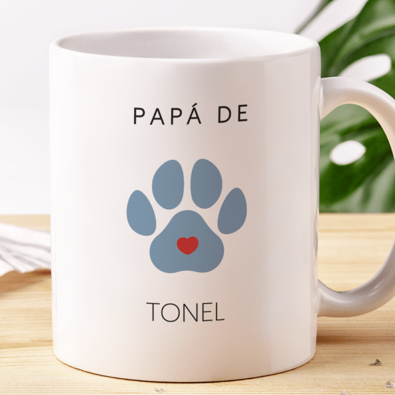 Taza Papá de Mascota con Nombre personalizada