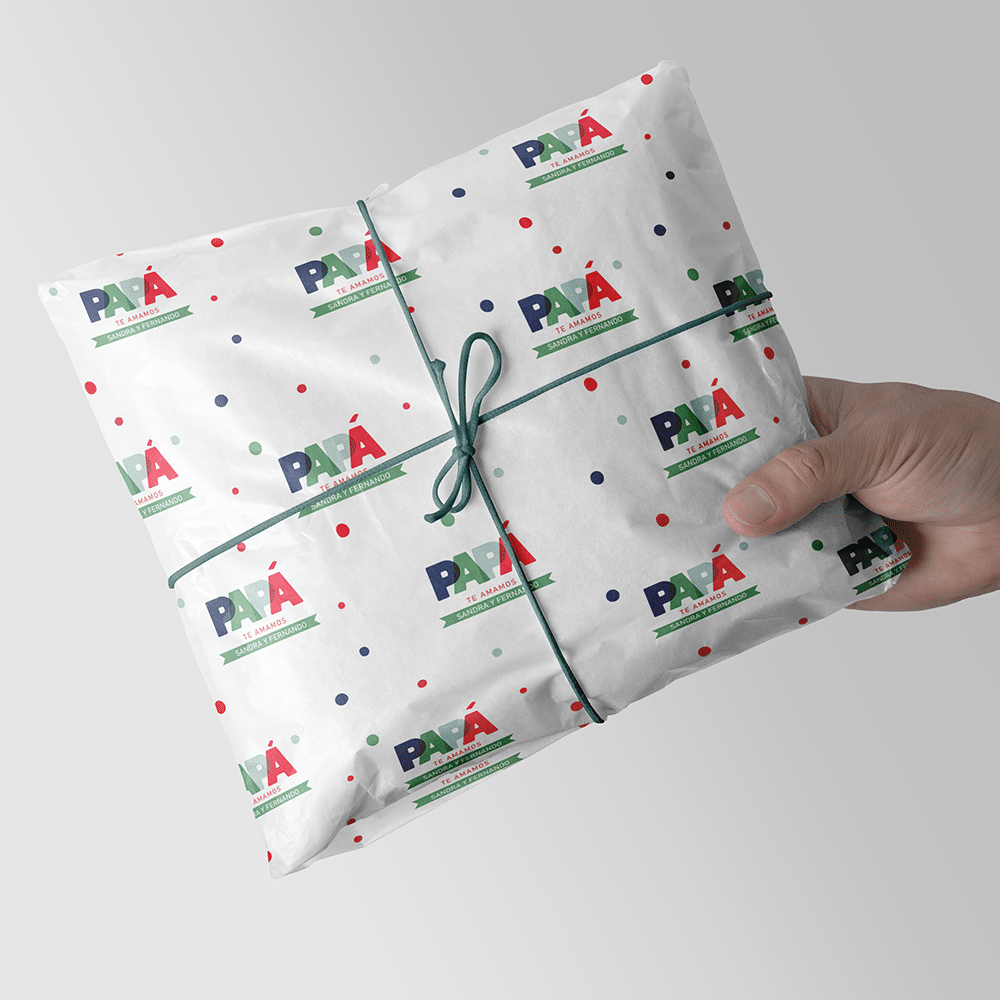 Papel de Regalo Papá con Texto personalizado