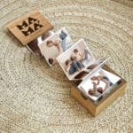 Miniatura de Caja de Fotos Acordeón Mamá Corazones con Texto personalizada