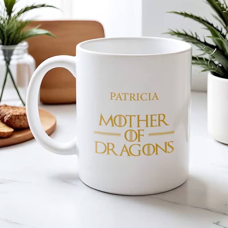 Taza Mother of Dragons con Nombres personalizada