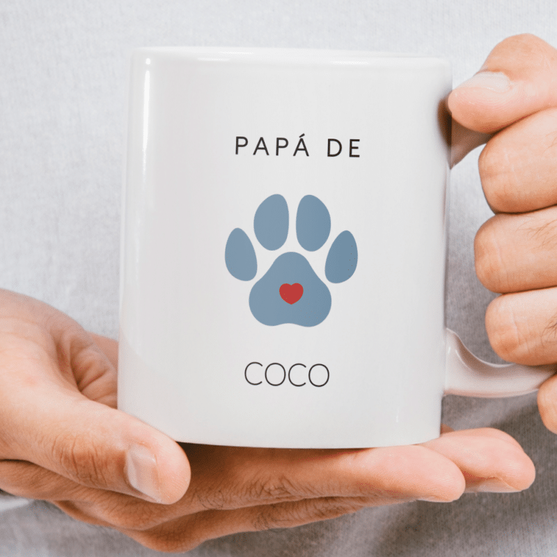 Taza Papá de Mascota con Nombre personalizada