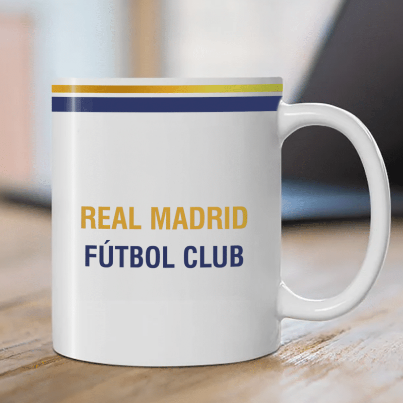 Taza Equipo Fútbol Real Madrid con Nombre personalizada