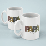 Miniatura de Taza Papá Letras de Colores con Nombres personalizada