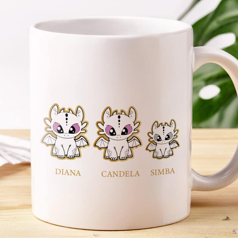 Taza Mother of Dragons con Nombres personalizada