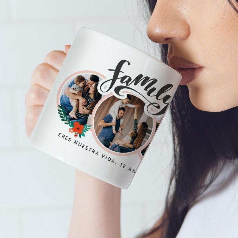 Taza Family con Fotos y Nombres personalizada