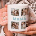 Miniatura de Taza Mamá con Cuatro Fotos personalizada