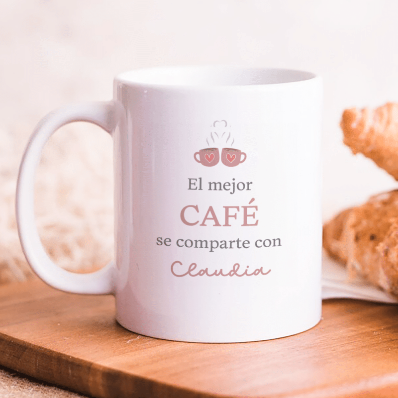 Taza Café con Foto y Texto personalizada