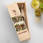 Miniatura de Caja de Vino Papá con 4 Fotos personalizada
