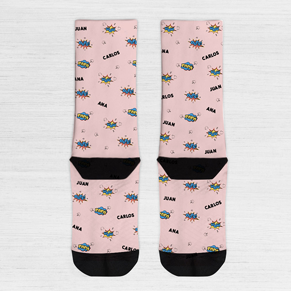 Calcetines de Hombre Viñeta con Nombre personalizado