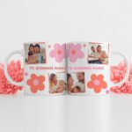 Miniatura de Taza Flores con Fotos y Texto personalizada
