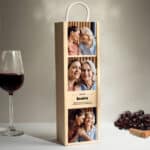 Miniatura de Caja de Vino Tres Fotos con Texto personalizada