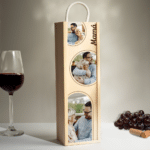 Miniatura de Caja de Vino Círculos con Fotos personalizada