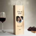 Miniatura de Caja de Vino Corazón con Foto y Texto personalizada