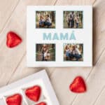 Miniatura de Caja de Bombones Mamá con Cuatro Fotos personalizada