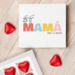 Miniatura de Caja de Bombones Mamá Dibujos con Nombres personalizada