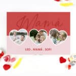 Miniatura de Caja de Dulces Mamá con Tres Fotos personalizada