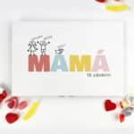 Miniatura de Caja de Dulces Mamá Dibujos con Nombres personalizada