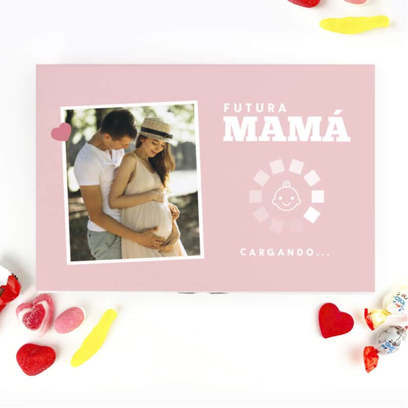 Caja de Dulces Futura Mamá con Foto personalizada