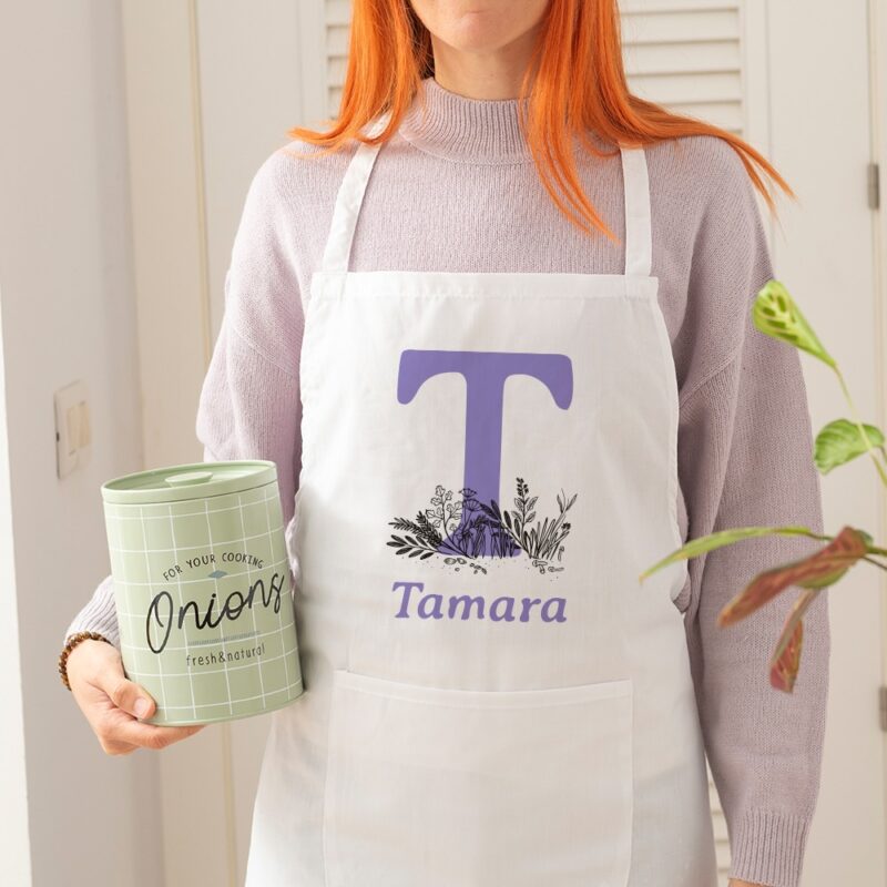 Delantal Inicial y Nombre personalizado