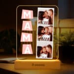 Miniatura de Lámpara Mamá con Tres Fotos en Vertical personalizada