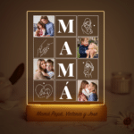 Miniatura de Lámpara Mamá con Cuatro Fotos y Siluetas personalizada