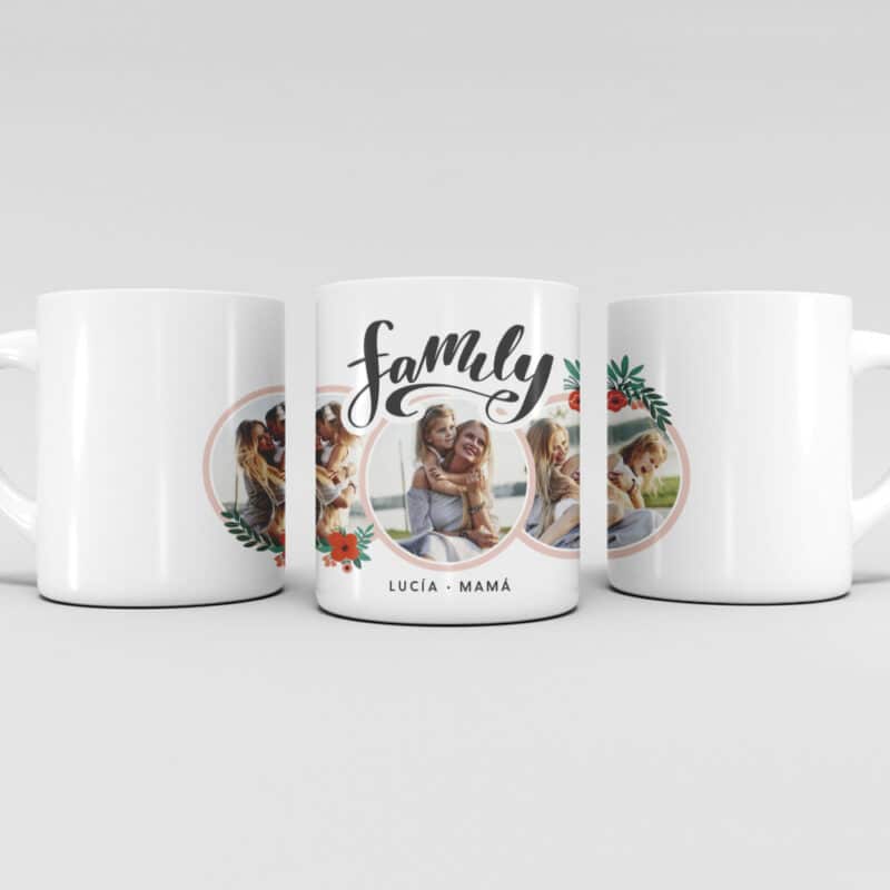 Taza Family con Fotos y Nombres personalizada