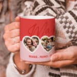 Miniatura de Taza Corazones con Fotos y Nombres personalizada