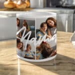 Miniatura de Taza Mamá Trazo Blanco con Fotos personalizada