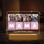 Miniatura de Lámpara Mamá Cubos Horizontales con Cuatro Fotos personalizada