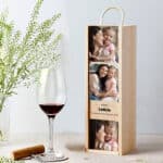 Miniatura de Caja de Vino Tres Fotos con Texto personalizada