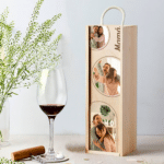 Miniatura de Caja de Vino Círculos con Fotos personalizada