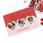 Miniatura de Caja de Dulces Mamá con Tres Fotos personalizada