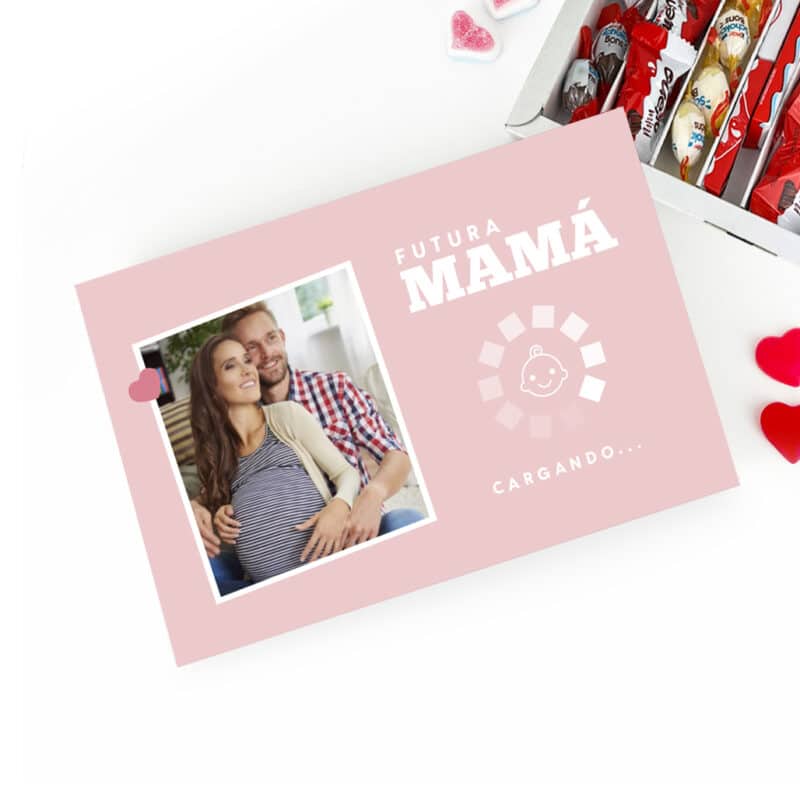 Caja de Dulces Futura Mamá con Foto personalizada