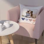 Miniatura de Cojín Mamá con Foto y Letras en Corazones personalizado