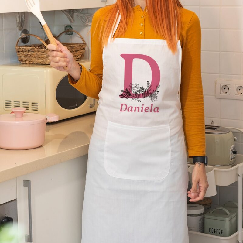 Delantal Inicial y Nombre personalizado