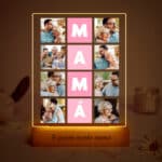 Miniatura de Lámpara Cubos Rosas Mamá con Ocho Fotos personalizada