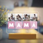 Miniatura de Lámpara Mamá Cubos Horizontales con Cuatro Fotos personalizada