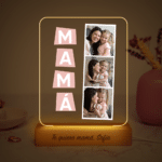 Miniatura de Lámpara Mamá con Tres Fotos en Vertical personalizada