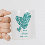 Miniatura de Taza Corazón Estilo con Nombre personalizada