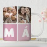 Miniatura de Taza Mamá Cubos Horizontales con Cuatro Fotos personalizada