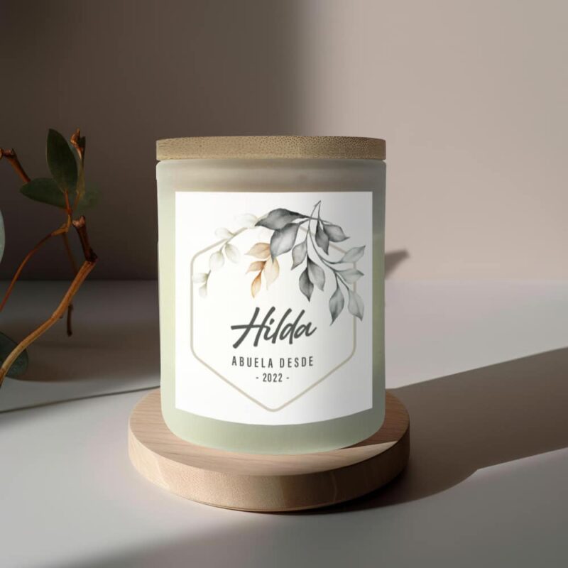 Vela Hojas con Textos personalizada