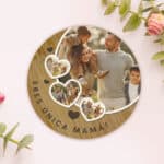 Miniatura de Vela Corazones con Cuatro Fotos en Tapa personalizada