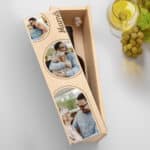 Miniatura de Caja de Vino Círculos con Fotos personalizada